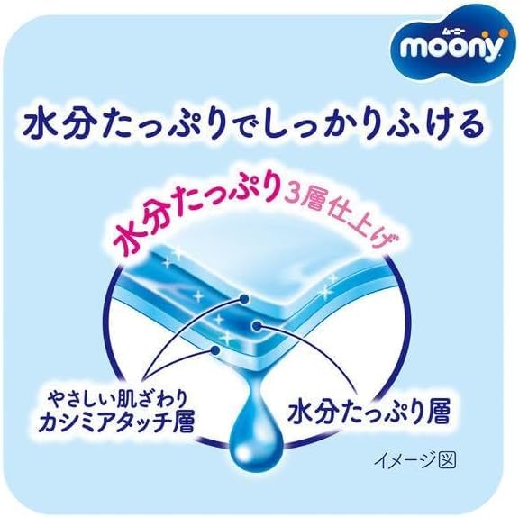 Amazon.co.jp: 【まとめ買い】ムーニー おしりふき やわらか厚手